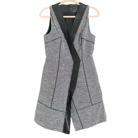 Proenza Schouler Gray and Black Midi Dress - Picture 1 of 5